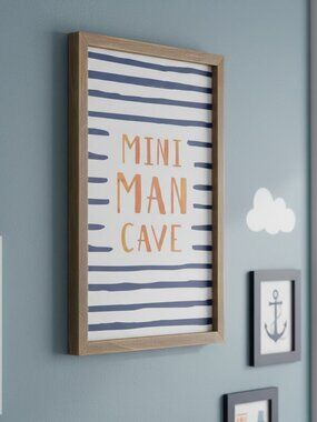 Mini Man Cave Wood Wall Decoration Boys Room Nursery Decor